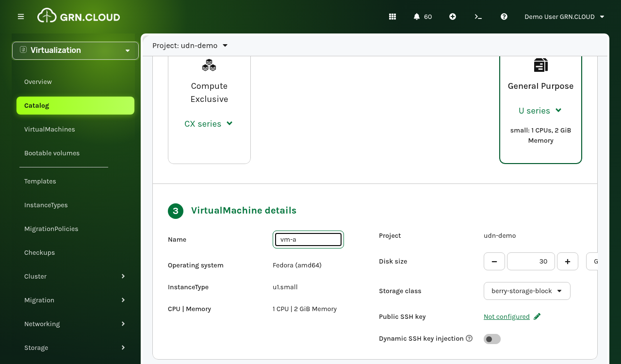 VirtualMachine creation wizard